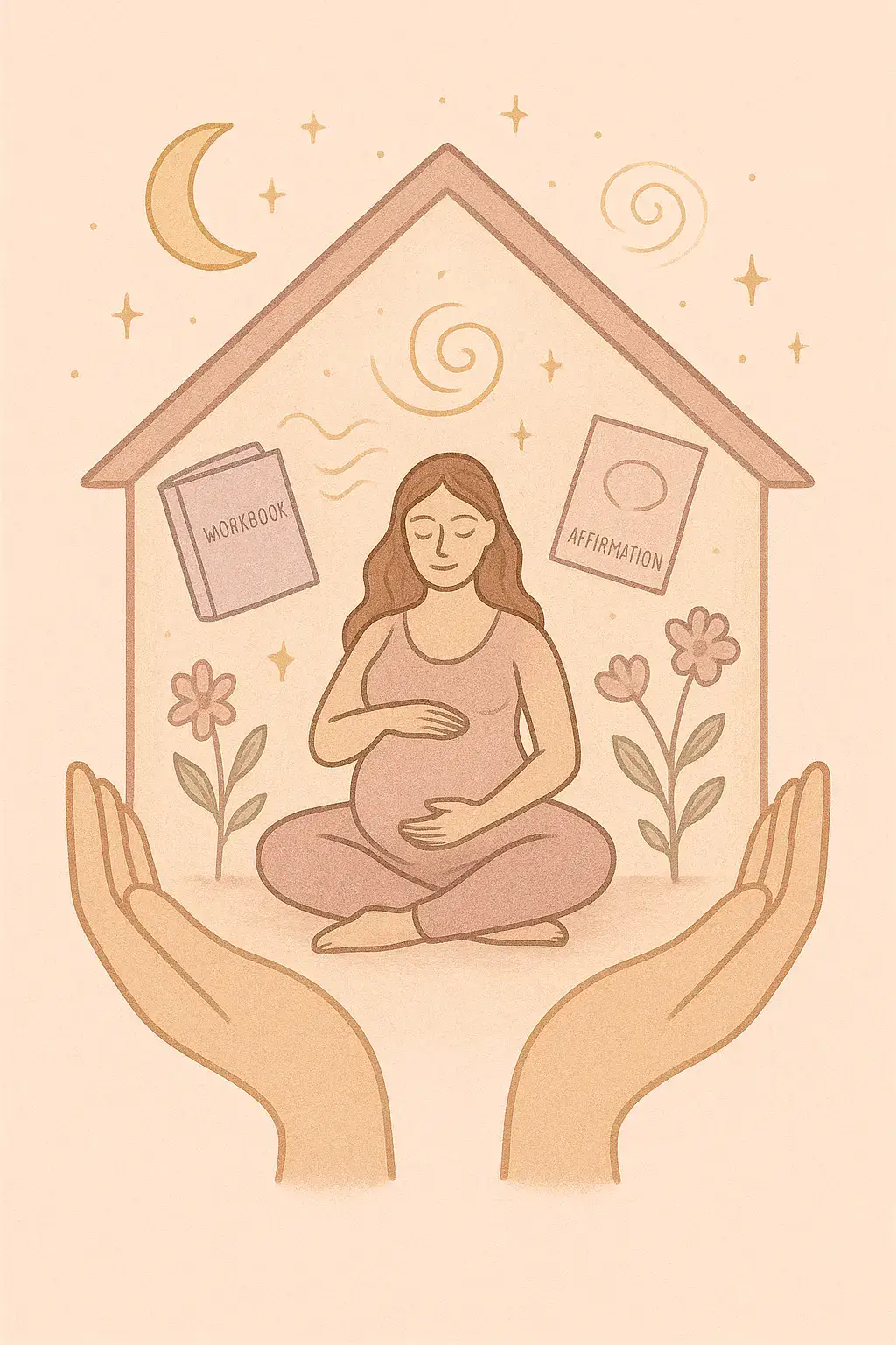 Hypnobirthing Takeaways - Workbook, Audio-Dateien und Affirmationskarten
